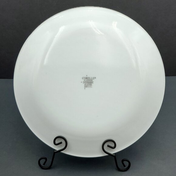 Corelle Sweet Blossoms Dinner Plates Blue Flowers Green Vine Ring - Picture 4 of 5